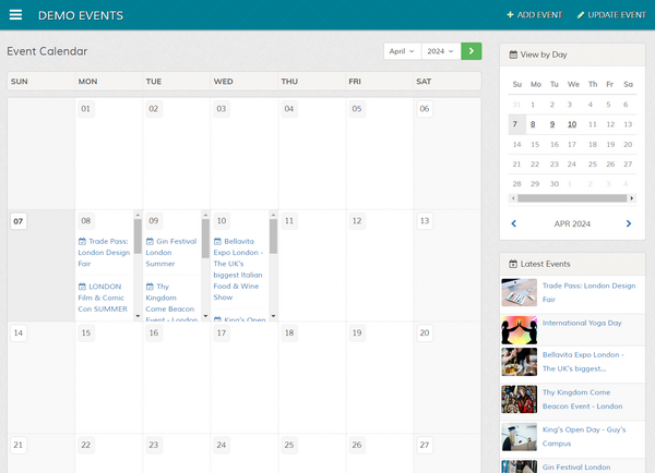 Free PHP Event/Web Calendar